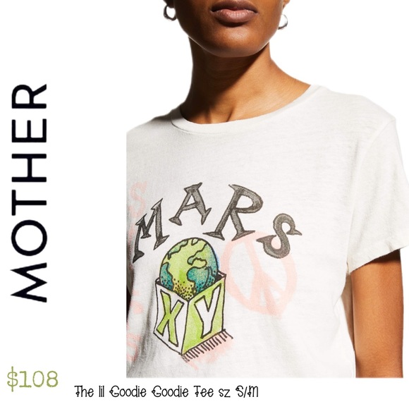NWT MOTHER “Lol Goodie Goodie Tee”  BE THAT COOL ✔️🪐 - Picture 4 of 12